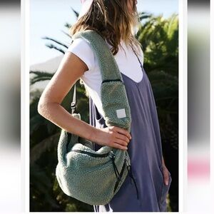 NWOT Free People Movement overachiever Sherpa sling bag dusty sage green